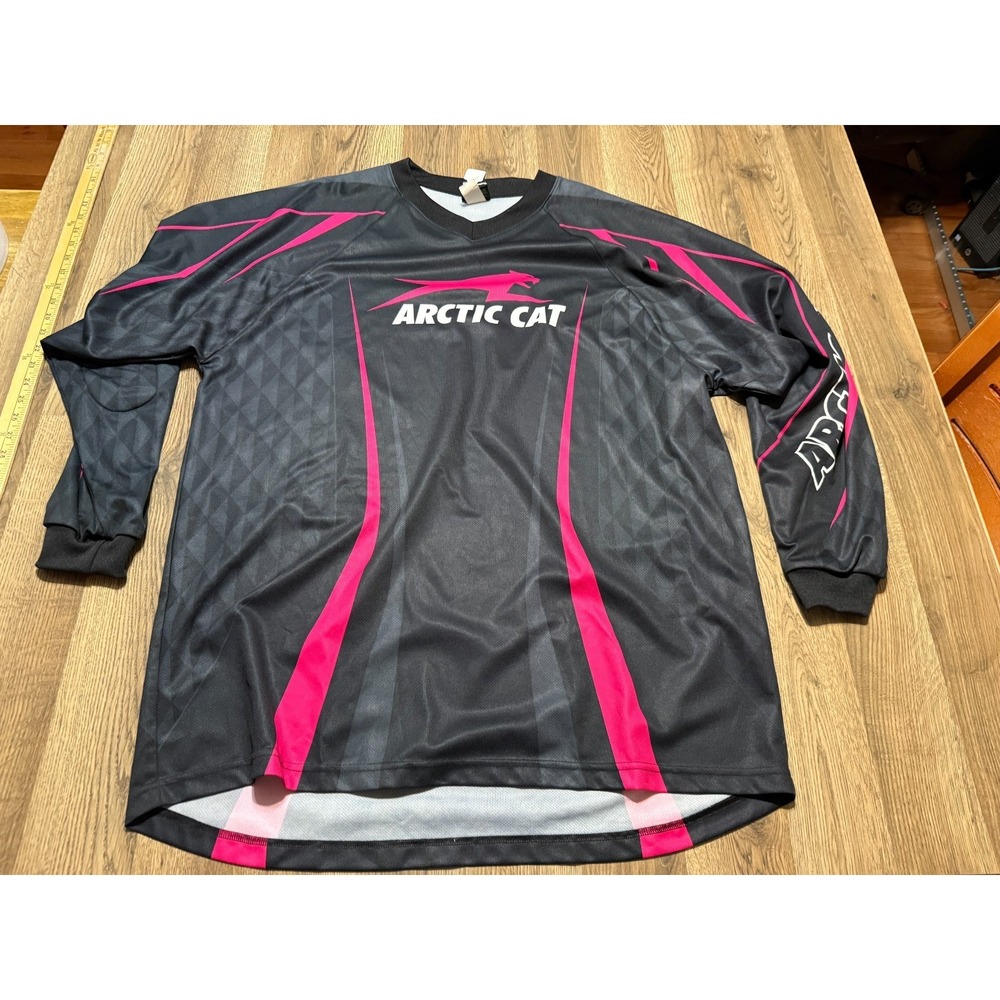 Arcticwear Shirt, Men's Size 3XL, Black Pink, Long Sleeve Shirt, Logo Print